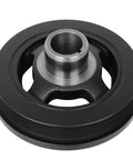Harmonic Balancer Crankshaft Belt Drive Pulley for Dodge Avenger Challenger and more, black OE-style pulley, front view