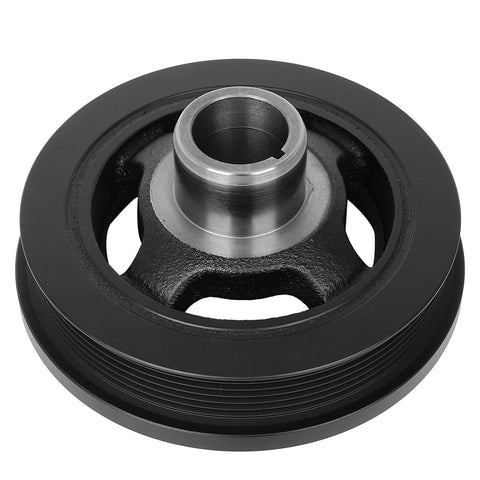 Harmonic Balancer Crankshaft Belt Drive Pulley for Dodge Avenger Challenger and more, black OE-style pulley, front view