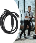 Electric Scooter Motor Cables Waterproof Copper Core Wiring Harness Replacement For High Sensitivity 1 To 5 Motors with person on scooter