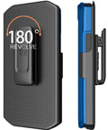 Sweet Kickstand Hard Shell Case And Rotating Belt Holster Bundle For Portable Scanners featuring 180-degree rotating clip and textured surface.