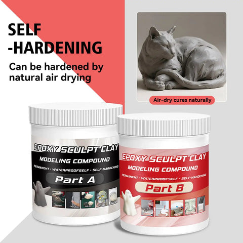 Epoxy Sculpt Clay 2 Part Putty For Modeling And Repairing Self Hardening Epoxy Clay In Natural Color One Pound