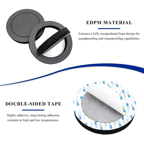 6.5 Inch Foam Speaker Enhancer Rings With Self Adhesive Backing High Rebound Car Door Baffles for soundproofing and waterproofing.
