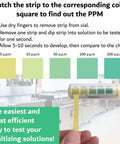 Quat Sanitizer Test Strips 100 Pack for Quaternary Sanitizing Solutions 0 to 500 Ppm Fast Dip and Read Test Kit guide