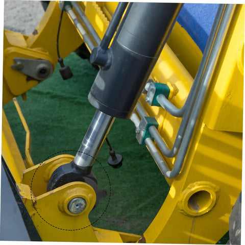 Two Piece Excavator Shim Kit With Round Rubber Washers For Noise Dampening And Shock Absorber Pads, Designed For Heavy Duty Machinery, Ideal Boom Bushing Replacement, Vibration Reduction, And Prolonged Equipment Life on excavator arm joint