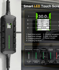 Level 2 EV Charger 220 240V 30A 7.2kW Home Charging Station With 25ft Cable ETL Certified Plug In NEMA 10 30 Portable SAE J1772 Car Charger For Faster Overnight Top Ups showing LED screen and status indicators.