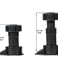 12 Pack Cabinet Leveler Legs With 330 Lb Capacity Adjustable From Four To Five And One Tenth Inches Heavy Duty Plastic Furniture Supports