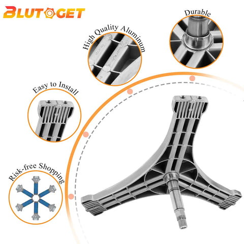 Washer Flange Shaft Assembly Kit For Samsung DC97-15491A Beefed-Up Replacement With DC60-40137A Spider Hex Bolts 6 Pack Replaces 2077008 PS4220876 EAP4220876