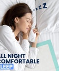 Woman sleeping peacefully on Ultra Heavy Duty Disposable Adult Incontinence Bed Pads Boss Level Super Absorbent Waterproof Mattress Protectors.