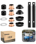 King Pin And Bushing Kit For Golf Carts G2 G8 G9 G11 G14 G16 G19 G20 1985-2001 Gas Or Electric Models Easy Install Durable Beefy Replacement Part Built For Smooth Steering And Long Lasting Performance, kit parts laid out