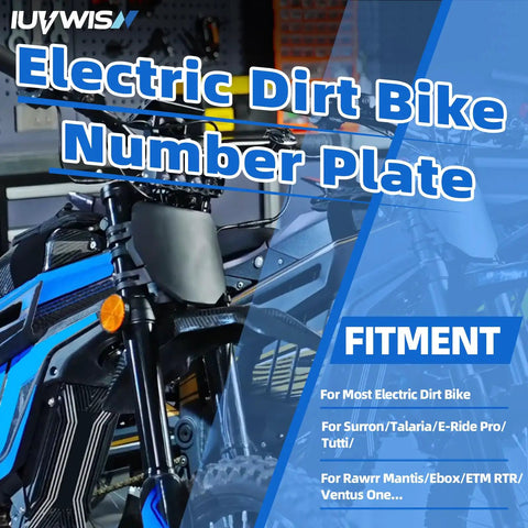 Electric Dirt Bike Number Plate Front License Plate For Surron Tutti Soleil MX Series And E Ride Pro Bikes Durable Molded Plate