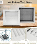 Heavy Duty Twenty By Twenty Six Inch Gray Return Air Filter Grille Featuring Slick Hinged Door Plug And Play Setup Pro Grade Louvered Duct Vent Cover Smooth Drywall Integration Ready - Front and back view.