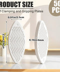 50 White PVC Biscuit Joiner Connectors Kit With Self Clamping Plates for DIY Woodworking and Decks showing dimensions