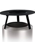 Stainless Steel Fire Pit Heat Deflector With Two Lifting Handles For 15 Inch Pits Compatible With Solo Stove Ranger And More Even Heat Distribution For Warm Cozy Outdoor Nights on a pit.