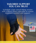 Kid Sized Thumb Spica Wrist Splint For Sprains And Tendonitis, Left Wrist Immobilizer For 3 To 5 Inch Circ, worn by child