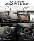 All Metal MagSafe Car Mount for dashboard and Tesla screen, 360 degree rotating magnetic phone holder with flexible three axis arm