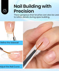 Close-up of 5 Pcs Nail Art Liner Brush Set with metal handle used for precise detailing on nails