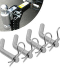 Four Pack Steel Trailer Hitch Pin And Clip With Grooved Head Fits 2 Inch Or 2 And A Half Inch Receivers 5/8 Inch Diameter
