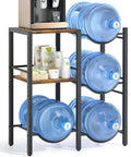 Heavy Duty Water Jug Rack With Shelf For Bottles, Space Saving Dispenser Storage Organizer with jugs and coffee maker
