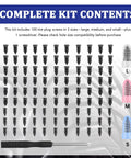 Image of a 100 Piece Screw Tire Plug Kit With Screwdriver Three Sized Plugs For Quick Puncture Repair Self Tapping Rubber Nail Tire Repair Kit For Car Truck Motorcycle Durable Easy Install, featuring 100 plugs in various sizes and a screwdriver.