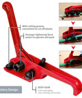 Heavy Duty Manual Pallet Strapping Kit With Poly Strap Sealer And Hand Tensioner Tool for secure packaging operation