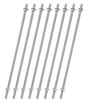 8 Piece M4 Threaded Rods Kit, 10 Inch, Stainless Steel 201, Full Threads, Right Hand, Includes 40 Hex Nuts and Washers, Perfect for Hangers.