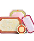 Brown Stackable Jewelry Organizer Tray With Six Grids Drawer Storage Pad For Rings And Bracelets Straight Up Smart Storage assorted decorative trays in various sizes and colors.