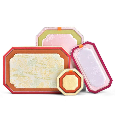 Brown Stackable Jewelry Organizer Tray With Six Grids Drawer Storage Pad For Rings And Bracelets Straight Up Smart Storage assorted decorative trays in various sizes and colors.