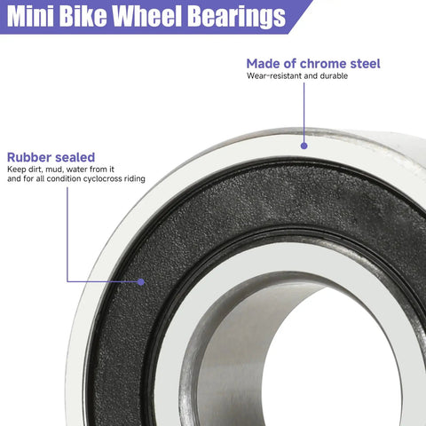 Heavy Duty Mini Bike Jackshaft Shaft Kit With 420 Sprocket For Coleman CT200U And Baja Go Kart Quick Swap Premium steel wheel bearing, rubber sealed.