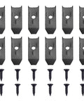 12 Sets Table Leaf Leveler Locks With Buttery Smooth Gliding Bars, Heavy Duty Extension Hardware Kit To Keep Your Drop Surfaces Rock Solid, Black metal latches and screws.