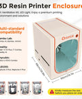 Resin Printer Enclosure With Ventilation And LED Lighting Stable Temperature Protective Cover Fireproof Dustproof Tent