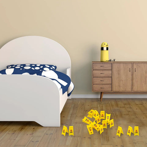 Ultimate Boss Set Of 12 Mini Wet Floor Signs Rad Tiny Yellow Caution Sign For Safety Fun And Doll Play With Durable Plastic Warning Tags Game Changer Value placed decoratively in a child's room.