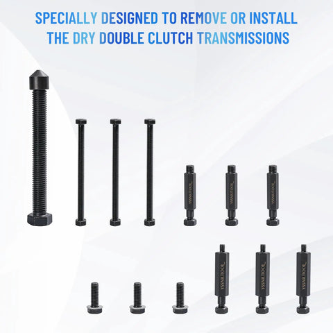 Dry Dual Clutch Transmission Removal And Installation Tool Kit For Ford Buick Chevrolet Hyundai Kia Gearhead Favorite Auto Shop Essential For Replacing Dry Dual Clutch Systems, black steel bolts