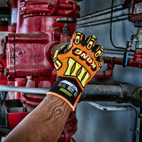 Mens Cut Resistant Work Gloves With TPR Finger Coverage And High Grip PVC Dotted Palm Level 5 Abrasion Neoprene Slip Cuff