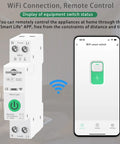 Heavy Duty Smart WiFi Circuit Breaker With Slick App Command And Easy Peasy Setup, showing WiFi connection and app control.