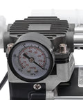 Solid pressure gauge on heavy duty oilless vacuum pump that runs like a dream with 50 liters per minute output and 150 watt pure copper motor.