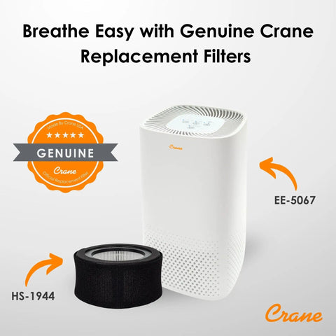 Genuine Replacement Air Purifier Filter For Model EE-5067 HS-1944 With True Three Stage Filtration For Top Notch HEPA Protection