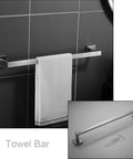 Hardwearing Stainless Bathroom Hardware Set With 24 Inch Towel Bar Two Towel Hooks Toilet Paper Holder And Hand Towel Rail In Brushed Nickel