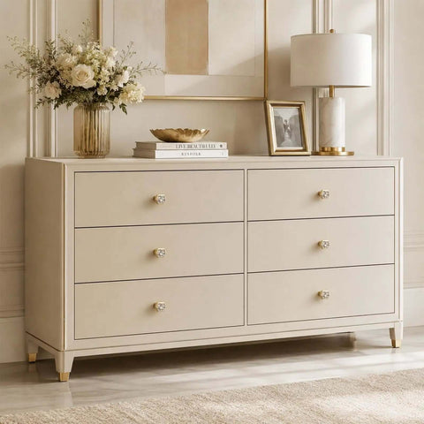 Wooden dresser with gold diamond shaped crystal cabinet knobs 4 pack with metal base decorative drawer knobs for kitchen cabinets bathroom vanity wardrobe drawers and closets