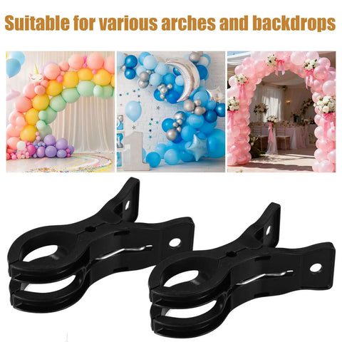 Premium Balloon Clips Kit 15 Pieces 9x5cm Heavy Duty Plastic Clamps For Balloon Garlands Arch Backdrop Tarp Hanging Party Decor Birthday Wedding Decorations Black