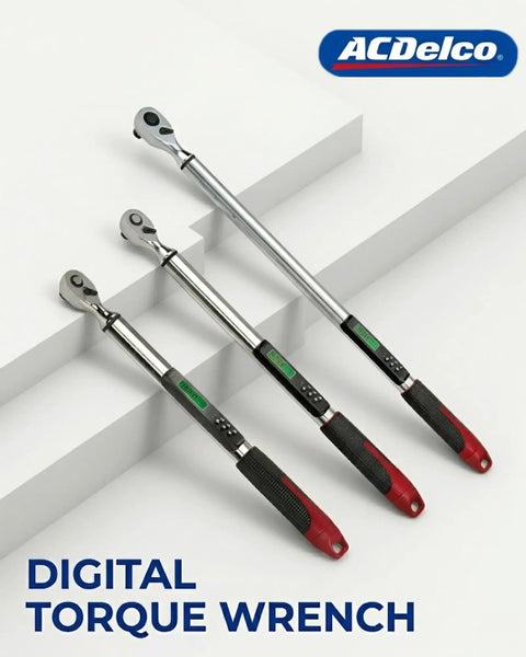 3/8 Inch Heavy Duty Digital Torque Wrench With LED Flash Notification, Angle Drive, Precise Digital Readout, ISO 6001 Certified