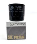 Oil filter and box packaging for Three Pack Oil Filter Replacement Kit With OEM Cartridge, Compatible With Select 1995-2024 Vehicles, OE B6Y1-14-302A, Includes Drain Plug Washers X3, Japan Quality, Built To Last And Easy Install