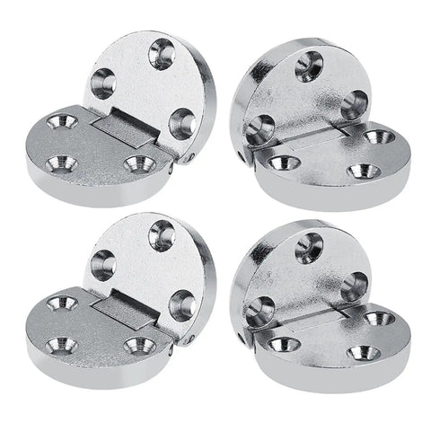 4 Pack Zinc Alloy Flip Hinges For Folding Tables And Desks, Heavy Duty Table Hardware For Workbenches, Flap Tables