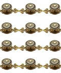 Golden Brass Antique Vintage Retro Drawer Cabinet Knobs With Backplates 12 Pack Mushroom Shape Pull Handles for dressers