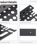 Detailed view of Wall Mount Tool Organizer for Screwdrivers and Pliers Easy Install Space Saving Wall Rack material and features