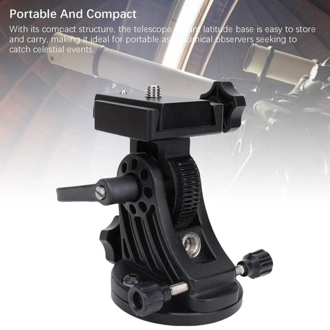 Equatorial Telescope Mount And Wedge Kit For Tripods, 90 Degree Adjustable Aluminum EQ Wedge With Latitude Seat, Universal Three Eighths Inch Thread