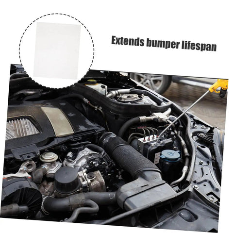 10 Piece Bumper Repair Mesh Kit With Tungsten Wire Screen For Plastic Welding shown near car engine for auto repairs