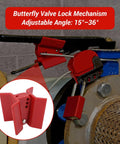 Heavy Duty 1.8M Adjustable Cable Lockout Fits 4 Locks Built Like A Tank For Extreme Temp Resilience securing a butterfly valve.
