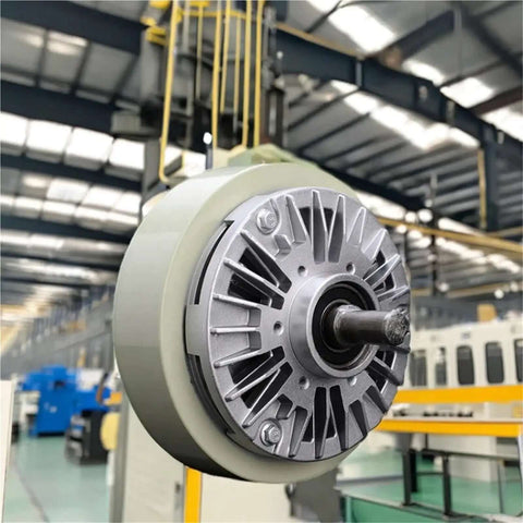 24V Monopodium Magnetic Powder Brake All In One Printing Machine For Retail And Industrial Use, visible in a warehouse setting