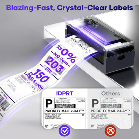 Wireless 4x6 Bluetooth Thermal Label Printer For Small Business And Shipping Print From IPhone Android Windows MacOS Easy App Connectivity For Amazon FBA And Shopify Orders Compact Desk Friendly.
