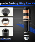 TXT PDS Front King Pin Tube Bushing Repair Kit for Gas or Electric Golf Carts, Copper Sleeve Front Bushings Replacement Set